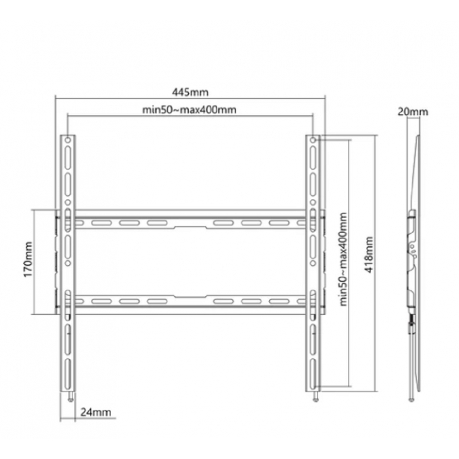 SOPORTE TV , MANHATTAN, 462396, P/PARED 30KG, 32 A 40 FIJO