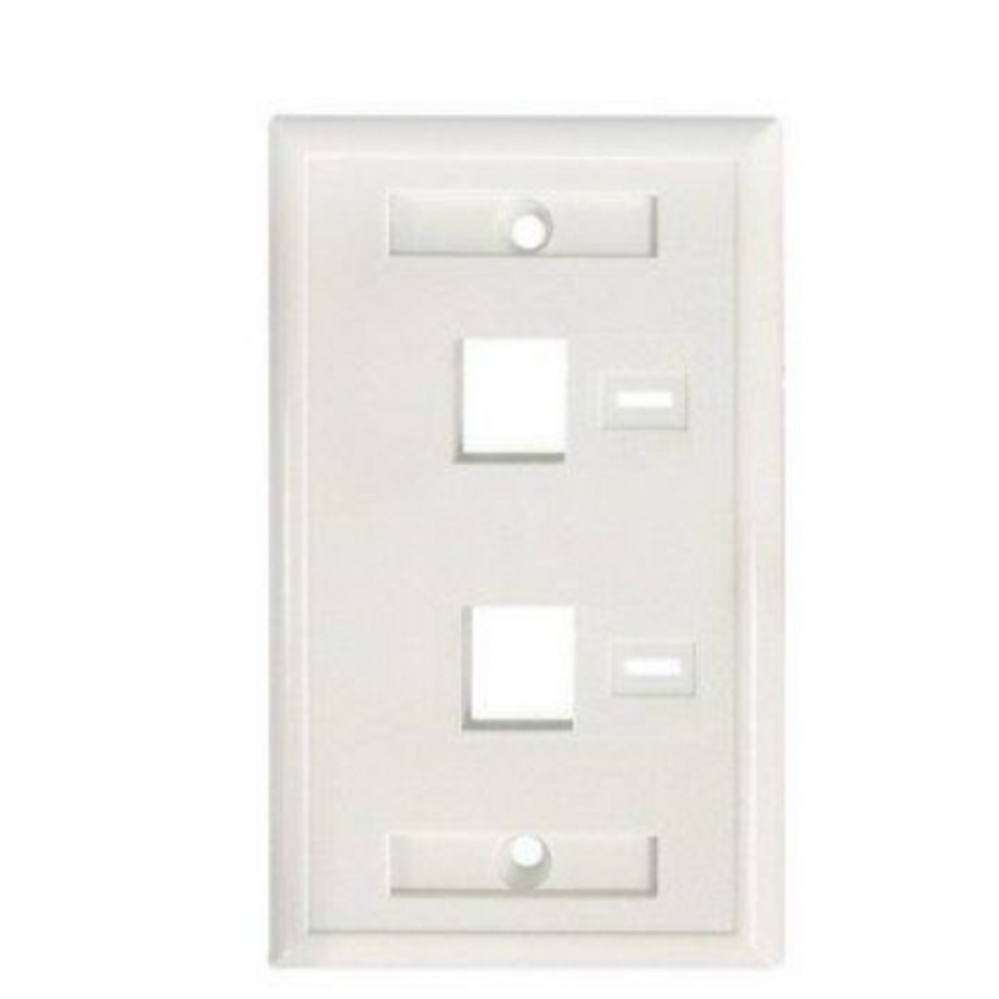 TAPA FACEPLATE , INTELLINET,772396, BLANCO 2 PERF. ETIQUETA