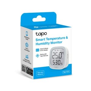 SENSOR INTELIGENTE TP-LINK TAPO T315 SENSOR TEMPERATURA Y HUMEDAD PANTALLA 2,78243 DE TINTA ELECTRONICA BATERIA LARGA DURACIO