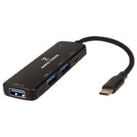 HUB USB TIPO C – 3 PUERTOS USB-A 1 PUERTO USB-C PERFECT CHOICE - Perfect Choice
