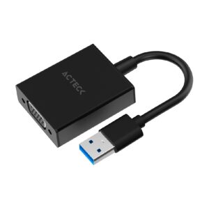 ADAPTADOR ACTECK SHIFT PLUS AV410 / VIDEO USB 3.0 / USB A VGA / MACHO A HEMBRA / NEGRO / AC-937108 - Acteck