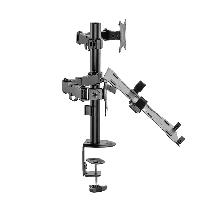 SOPORTE ACTECK ENFORCE ZONE SM480 / PARA MONITOR 17-32 PULG Y LAPTOP 10-15.6 PULG / ARTICULADO / PARA ESCRITORIO / INCLINACIO