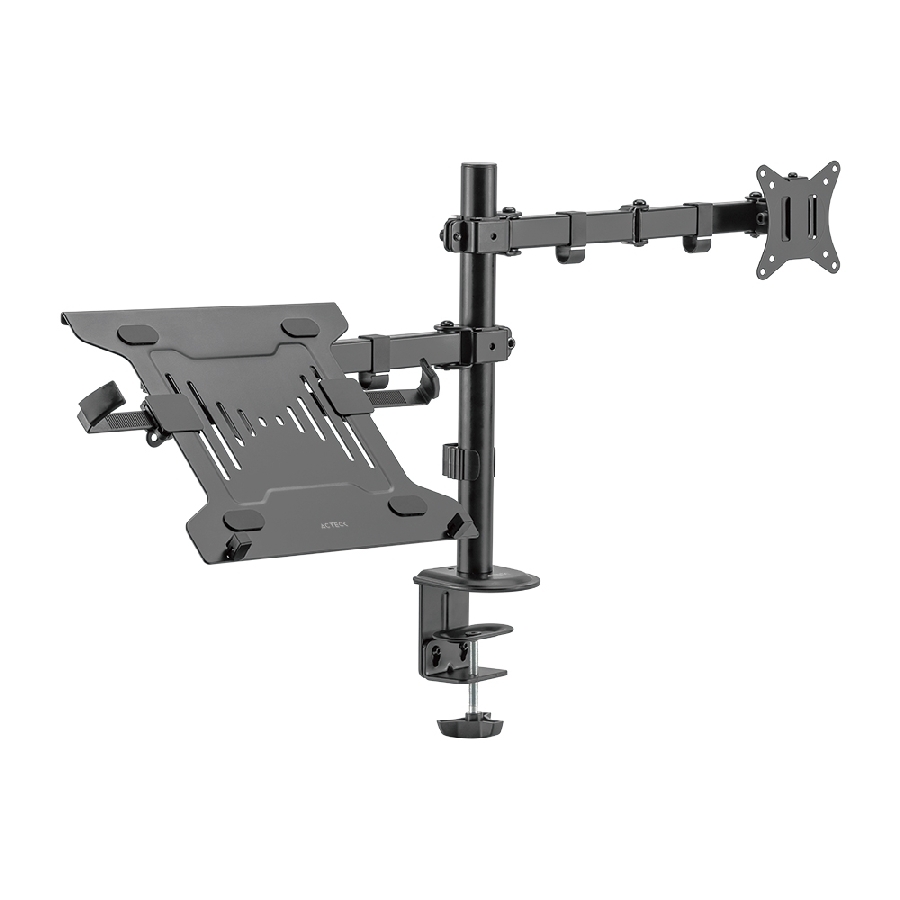 SOPORTE ACTECK ENFORCE ZONE SM480 / PARA MONITOR 17-32 PULG Y LAPTOP 10-15.6 PULG / ARTICULADO / PARA ESCRITORIO / INCLINACIO