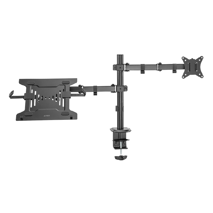 SOPORTE ACTECK ENFORCE ZONE SM480 / PARA MONITOR 17-32 PULG Y LAPTOP 10-15.6 PULG / ARTICULADO / PARA ESCRITORIO / INCLINACIO