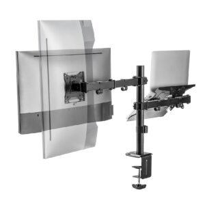 SOPORTE ACTECK ENFORCE ZONE SM480 / PARA MONITOR 17-32 PULG Y LAPTOP 10-15.6 PULG / ARTICULADO / PARA ESCRITORIO / INCLINACIO