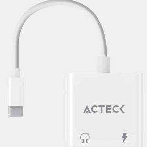 ADAPTADOR ACTECK SHIFT PLUS AA415 / USB C – 2X USB C / AUDIO – TIPO C DP / ANDROID – IOS / BLANCO / AC-939768 - Acteck