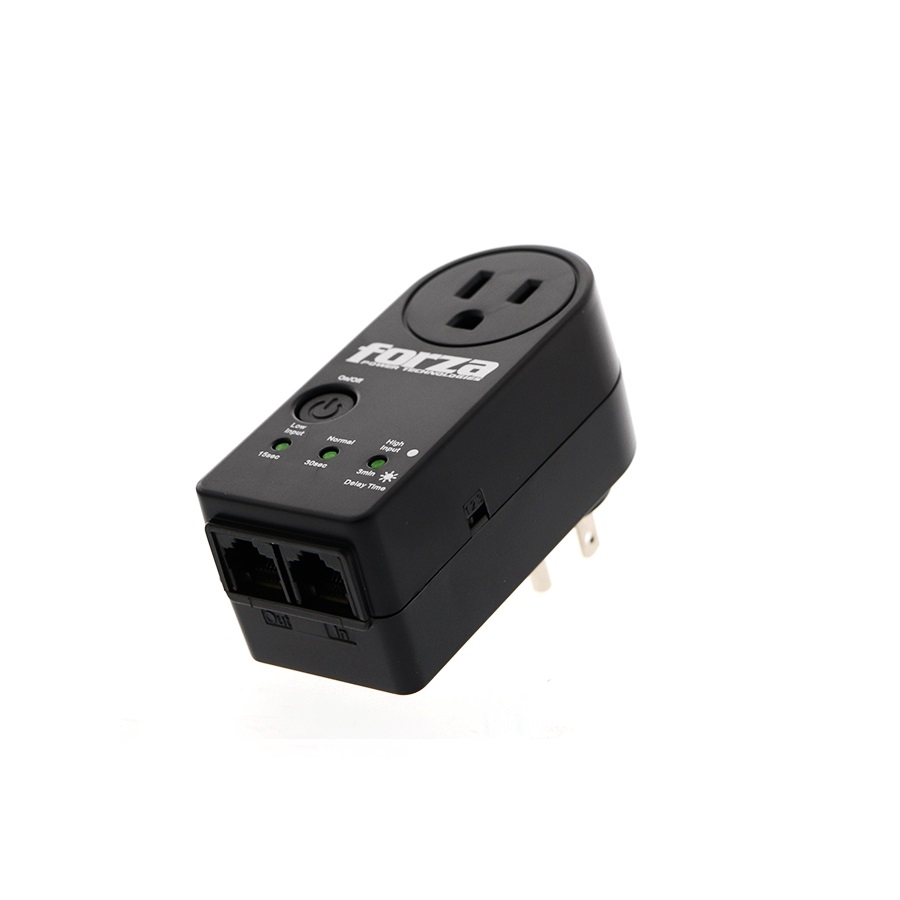 PROTECTOR DE VOLTAJE FORZA FVP-1201N NEGRO, 900J/1800W, 1 SLD, GIRO DE 350 GRADOS, TEMPORIZADOR-120V - Forza