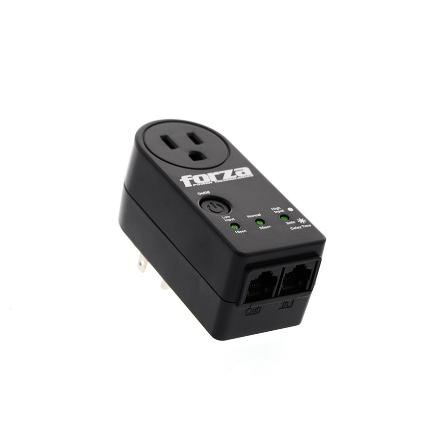 PROTECTOR DE VOLTAJE FORZA FVP-1201N NEGRO, 900J/1800W, 1 SLD, GIRO DE 350 GRADOS, TEMPORIZADOR-120V - Forza