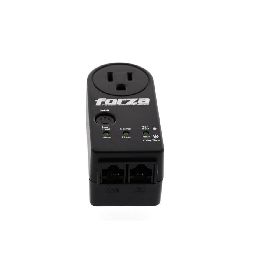 PROTECTOR DE VOLTAJE FORZA FVP-1201N NEGRO, 900J/1800W, 1 SLD, GIRO DE 350 GRADOS, TEMPORIZADOR-120V - Forza