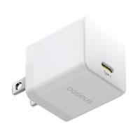 CARGADOR DE PARED BASEUS, CARGA RAPIDA TIPO C 30W, COLOR BLANCO - Baseus