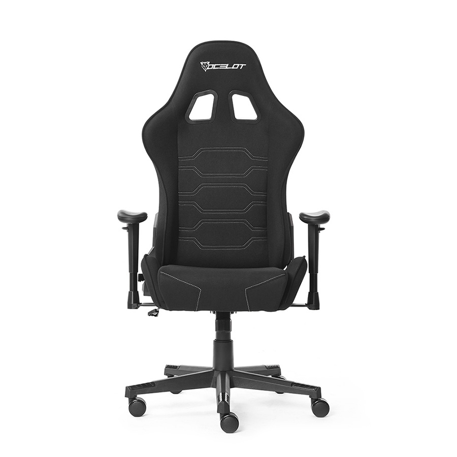 SILLA OCELOT GAMING OST-BLACK NIGHT /TELA AUTOMOTRIZ / BASE NYLON AJUSTABLE / DESCANSABRAZOS 1D / PISTON CLASE 4 / RECLINABLE