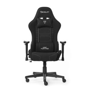 SILLA OCELOT GAMING OST-BLACK NIGHT /TELA AUTOMOTRIZ / BASE NYLON AJUSTABLE / DESCANSABRAZOS 1D / PISTON CLASE 4 / RECLINABLE