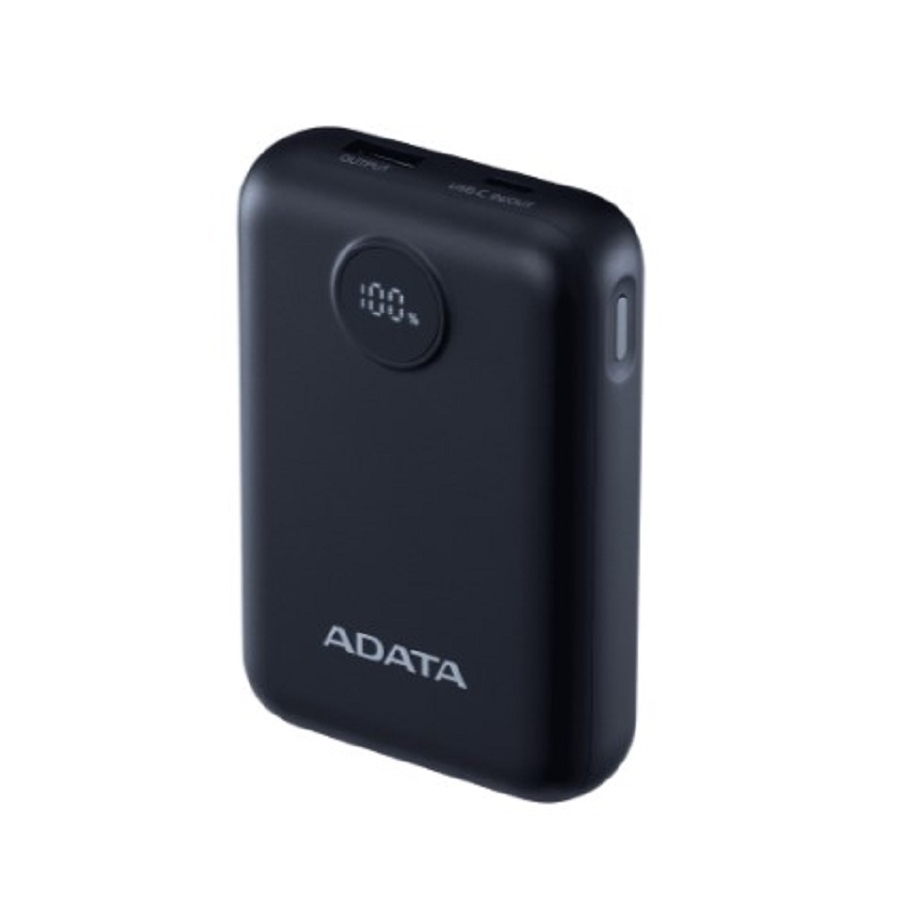 BATERIA DE RESPALDO ADATA POWER BANK C10022 10000MAH ENTRADA USB TIPO C Y USB TIPO A NEGRA PC1002212BK - Adata