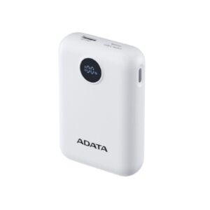 BATERIA DE RESPALDO ADATA POWER BANK C10022 10000MAH ENTRADA USB TIPO C Y USB TIPO A BLANCA PC1002212WH