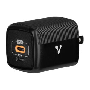 CARGADOR PARA PARED AU-402 FAST CHARGE 3.0 A 1 USB C 45W NEGRO - Vorago