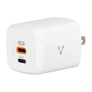CARGADOR PARA PARED AU-402 FAST CHARGE 3.0 A 1 USB C 45W BLANCO - Vorago