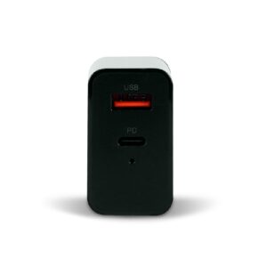 CARGADOR PARA PARED VORAGO, AU-350 QUICK CHARGE 3.0A PD 20W USB A Y TIPO C NEGRO - Vorago