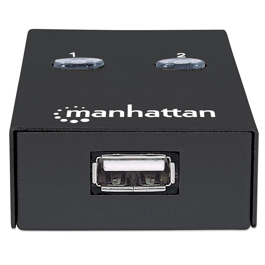 MULTIPLEXOR USB MANHATTAN,162005, USB 1:2 COMPARTE 1 DISP A 2PC - Manhattan