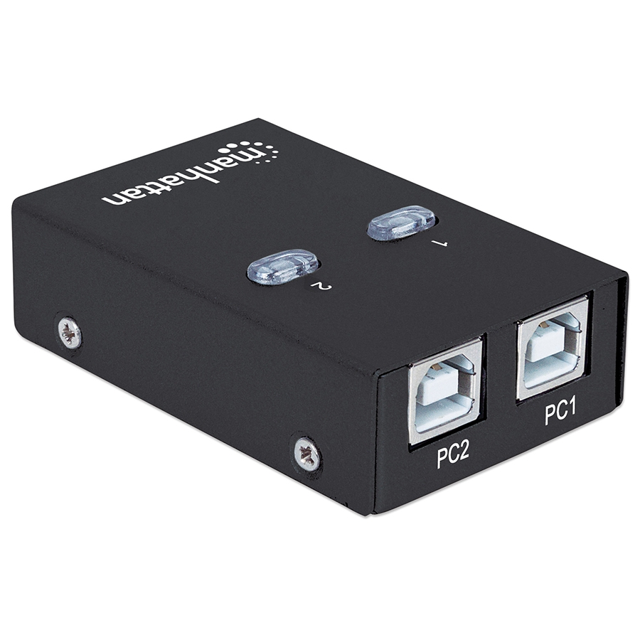 MULTIPLEXOR USB MANHATTAN,162005, USB 1:2 COMPARTE 1 DISP A 2PC - Manhattan