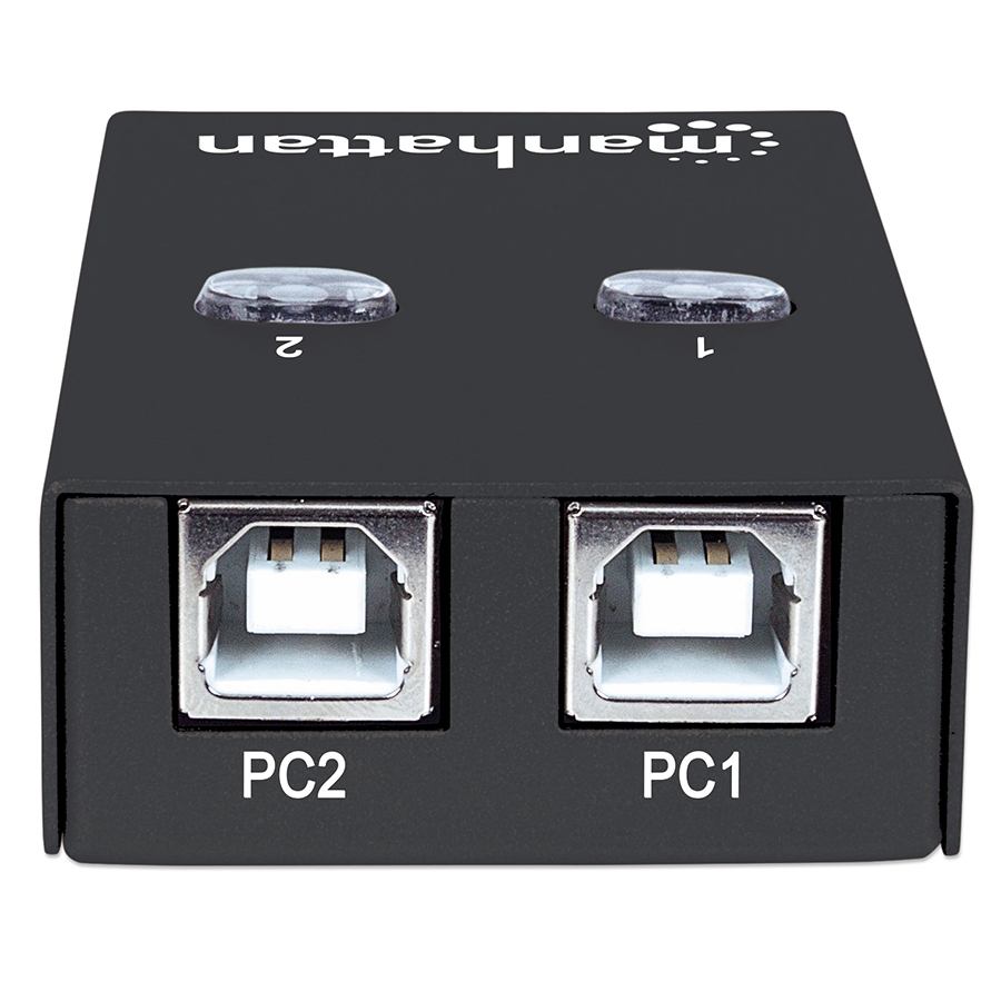 MULTIPLEXOR USB MANHATTAN,162005, USB 1:2 COMPARTE 1 DISP A 2PC - Manhattan