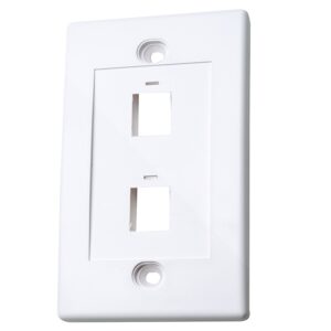 TAPA FACEPLATE,INTELLINET,163293, 2 PERFORACION BLANCO