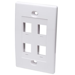 TAPA FACEPLATE, INTELLINET,163316, 4 PERFORACION BLANCO