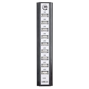 HUB USB,MANHATTAN,161572, V2.0 10 PTOS CON FUENTE - Manhattan