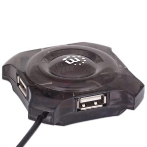 HUB USB,MANHATTAN,162272,4 PTOS NEGRO ECONOMICO - Manhattan