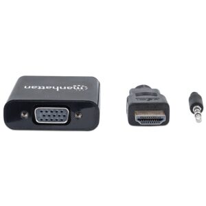 CONVERTIDOR VIDEO,MANHATTAN,151559, HDMI A SVGAAUDIO, BOLSA - Manhattan