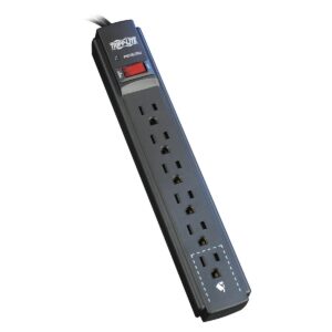 SUPRESOR DE PICOS PROTEC IT TRIPP-LITE TLP606B C/ 6 CONTACTOS, CABLE 1.83 M 6 PIES, 790 JOULES, LED DE DIAGNOSTICO, GABINETE 
