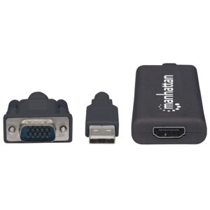 CONVERTIDOR VIDEO,MANHATTAN,152426, SVGA+AUDIO USB A HDMI - Manhattan