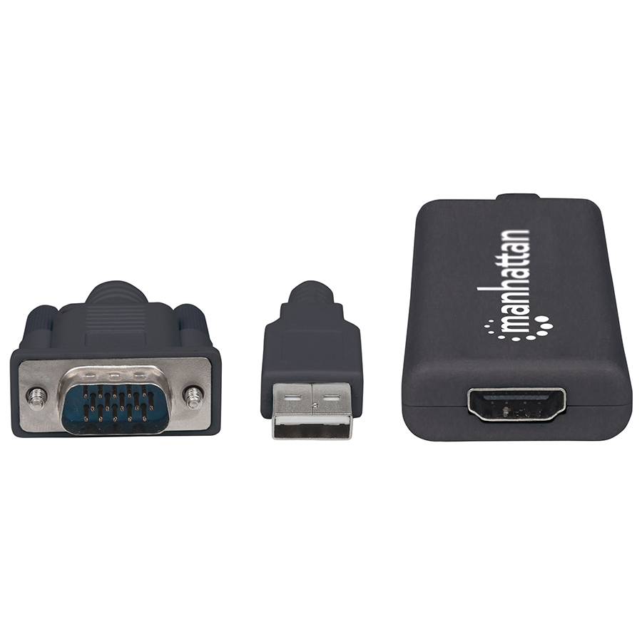 CONVERTIDOR VIDEO,MANHATTAN,152426, SVGA+AUDIO USB A HDMI - Manhattan