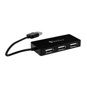 HUB TECHZONE TZ17HUB02 4 PUERTOS USB 2.0 - Tech Zone Accesorios