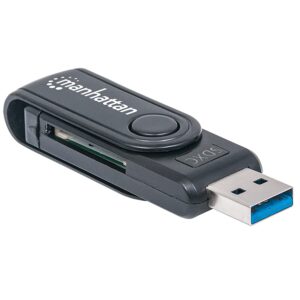 LECTOR TARJETAS,MANHATTAN,101981, USB 3.0, 24 EN 1,GRABADOR EXTERNO DE TARJETAS - Manhattan