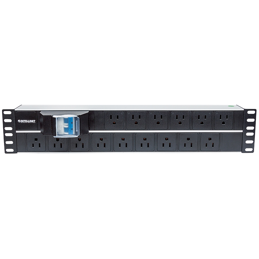 BARRA PDU,INTELLINET,714075, 15 CONT. GAB/RACK 19, 2U, CONTRA CORTO CIRCUITO