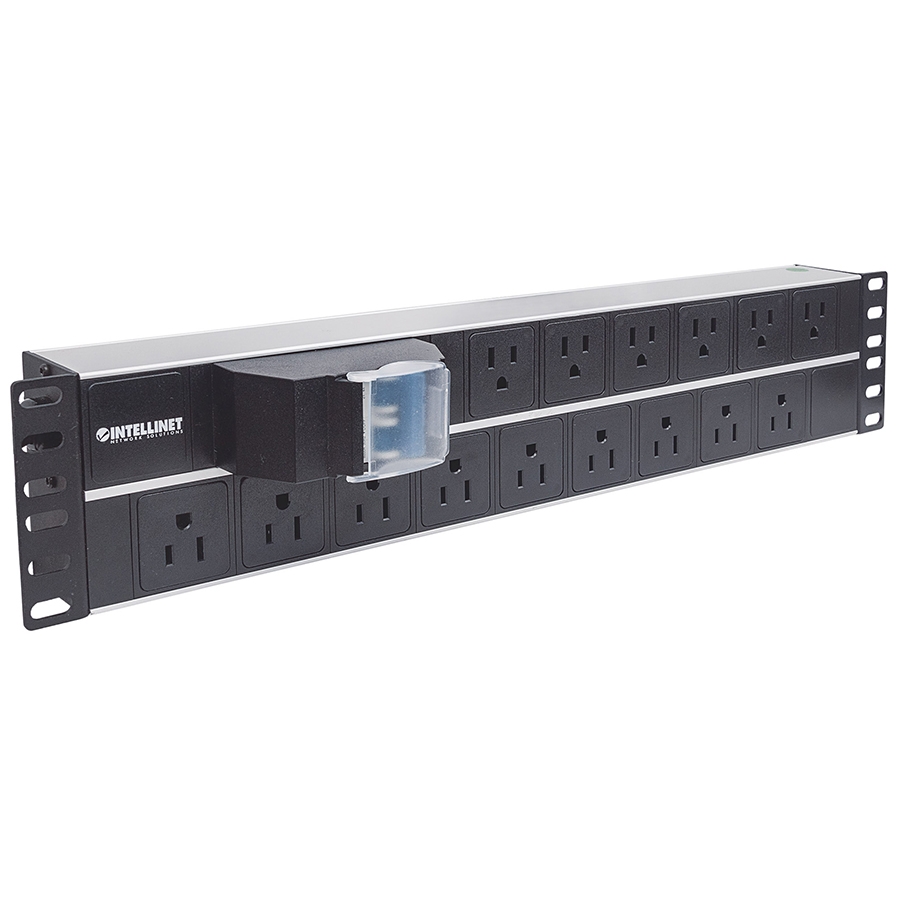 BARRA PDU,INTELLINET,714075, 15 CONT. GAB/RACK 19, 2U, CONTRA CORTO CIRCUITO