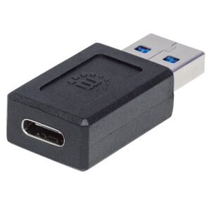 ADAPTADOR,MANHATTAN,354653, USB-C V2.0, AM-CH NEGRO - Manhattan