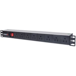 BARRA PDU,INTELLINET,713993, 8 CONT. GAB/RACK 19, 1U, CONTRA SOBRECARGA, ON/OFF