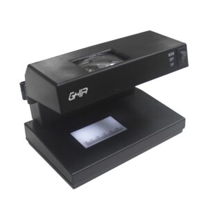 LAMPARA DETECTORA DE BILLETES FALSOS Y DOCUMENTOS OFICIALES GHIA GLUV1 / LUZ UV / NEGRA - Ghia