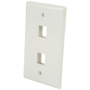 PLACA DE PARED DE 2 SALIDAS RJ45 – COLOR BLANCO – STARTECH.COM MOD. PLATE2WH - Startech.com