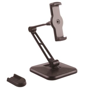 SOPORTE AJUSTABLE PARA TABLET – CON BRAZO – BASE UNIVERSAL PARA IPAD Y TABLETS DE 4.7 A 12.9 MONTAJE EN ESCRITORIO O PARED – 