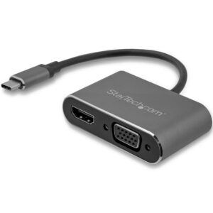 ADAPTADOR USB-C A VGA Y HDMI – 2EN1 – 4K 30HZ – GRIS ESPACIAL – ADAPTADOR DE VIDEO EXTERNO USB TIPO C – STARTECH.COM MOD. CDP