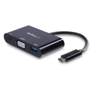 ADAPTADOR MULTIFUNCIN DE VIAJES USB-C A VGA CON ENTREGA DE POTENCIA POWER DELIVERY Y PUERTO USB-A – MINI DOCKING STATION – ST