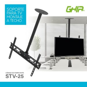 SOPORTE GHIA PARA TV INSTALACION A TECHO / 32 A 70 PULGADAS / HASTA 45KG / - Ghia