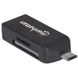 LECTOR TARJETAS,MANHATTAN,406222, OTG 24 EN 1 PUERTO USB2.0 - Manhattan