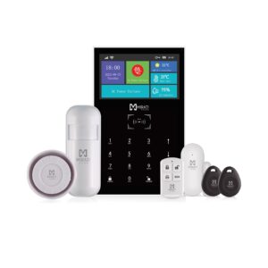 KIT DE ALARMA INTEGRAL SMARTHOME MIRATI WIFI 4G PANEL TACTIL PANTALLA A COLOR TAMPER SWITCH INCLUYE SIRENA, SENSOR DE MOVIMIE