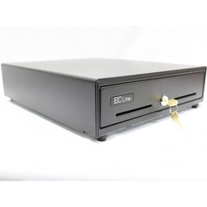 CAJON DE DINERO EC LINE JUNIOR EC-G5100-II, NEGRO, COMPARTIMENTOS 4 BILLETES – 8 MONEDAS, RJ11 - Ec Line