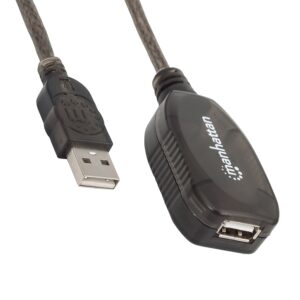 CABLE USB,MANHATTAN,150958, V2.0 EXT. ACTIVA 20.0M NEGRO - Manhattan