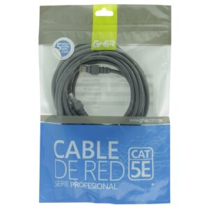 CABLE DE RED UTP CAT5E GHIA 100COBRE GRIS RJ45 5M 15 PIES PATCH CORD - Ghia