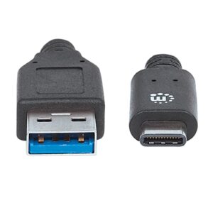 CABLE USB,MANHATTAN,354981,-C V3.1, C-A 3.0M NEGRO - Manhattan